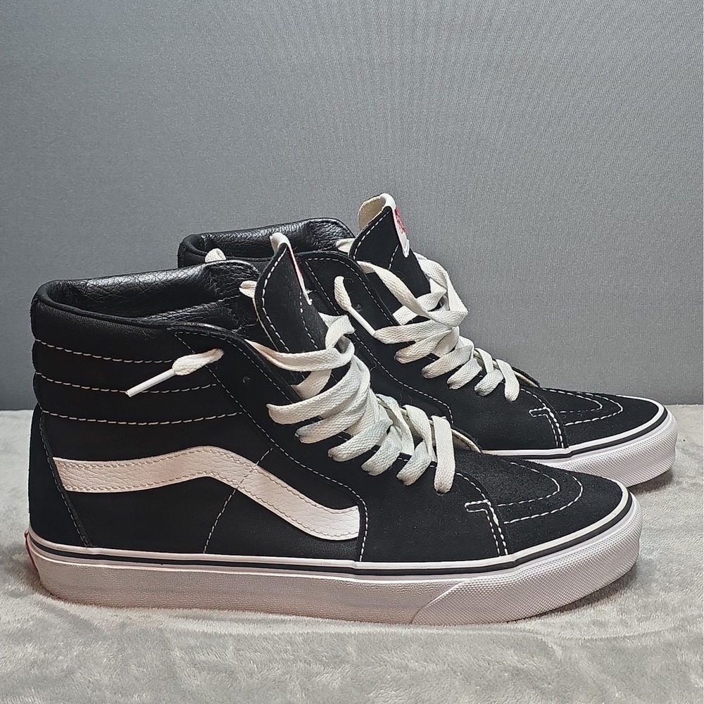 Size 9 - Vans Sk8- High Black White